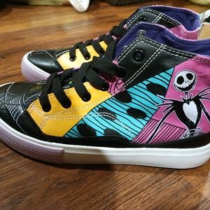Disney Nightmare Before Christmas Colorful High-Top Sneakers with Vibrant Design